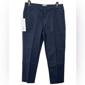 NWT Dondup‎ Detox Chinos Cropped Women’s Italian Sz 42 US Sz 6/8 Navy Blue